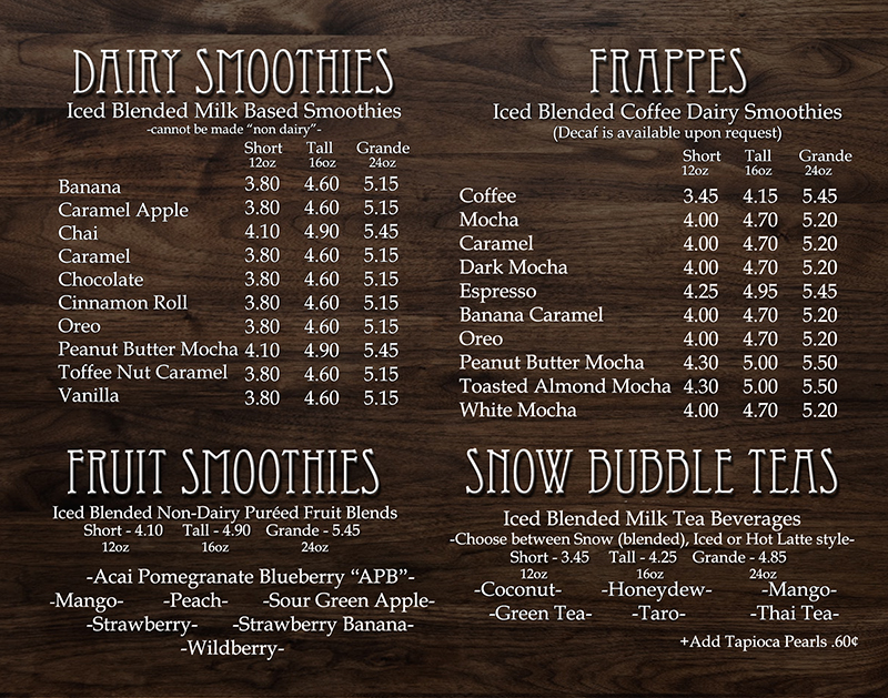 Menu Cheshire Coffee - Waterbury, Ct-3