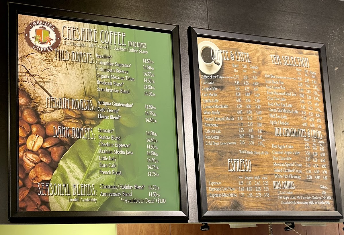 Menu Cheshire Coffee - Waterbury, Ct-7